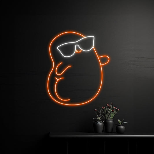 Potato Glasses Neon Sign