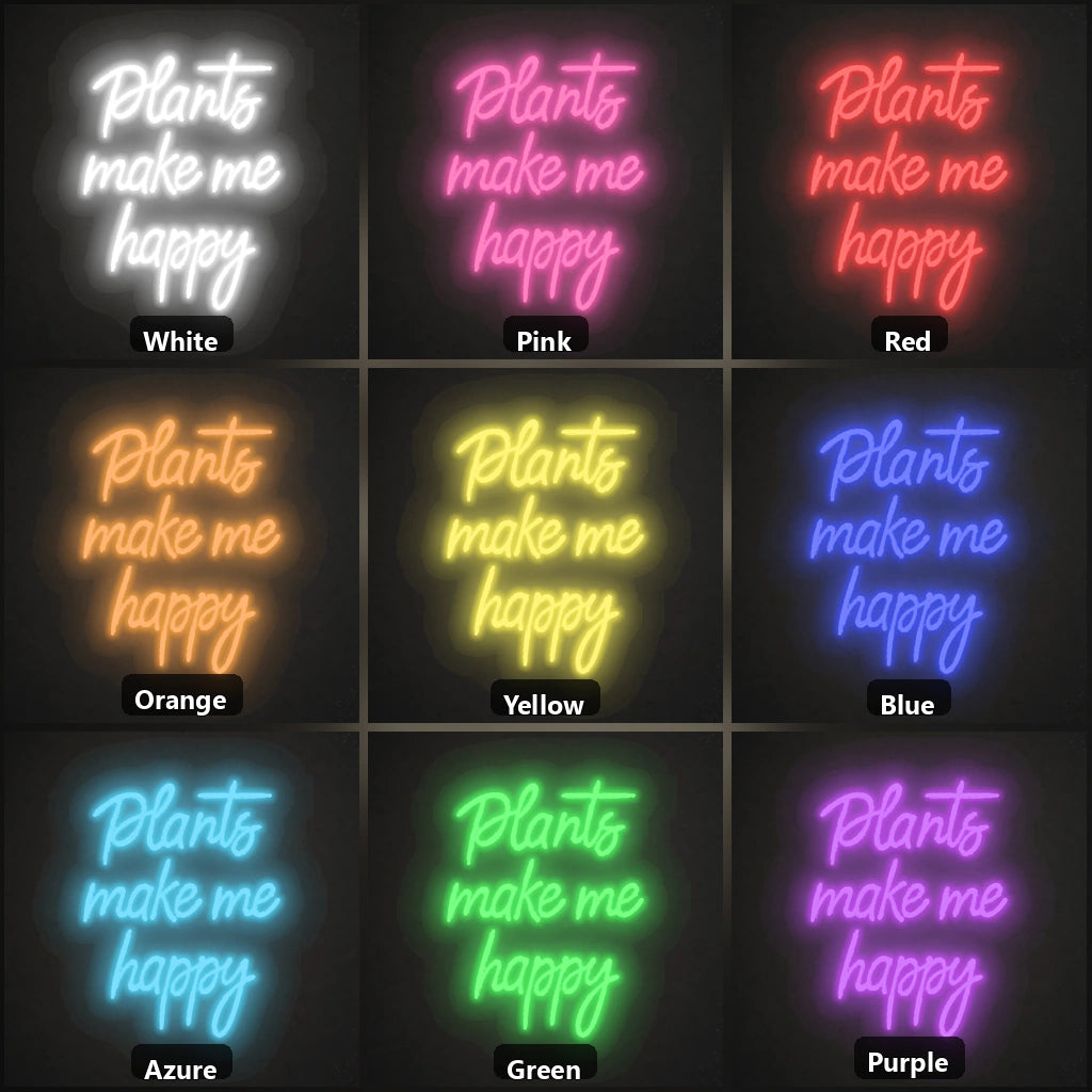 Potato Make Me Happy LED Neon Sign Garage Man Cave Neon Sign color grid