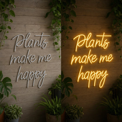 Potato Make Me Happy LED Neon Sign Garage Man Cave Neon Sign day and night comparison