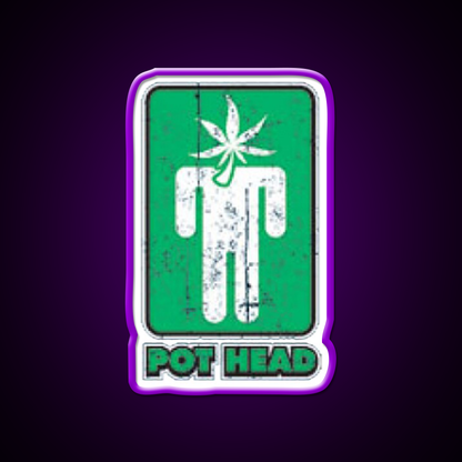 Pothead Hemp Inspired Green Leaf Led Neon Sign Rgb Color - LED neon sign view 9