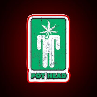 Pothead Hemp Inspired Green Leaf Led Neon Sign Rgb Color - Shineneon