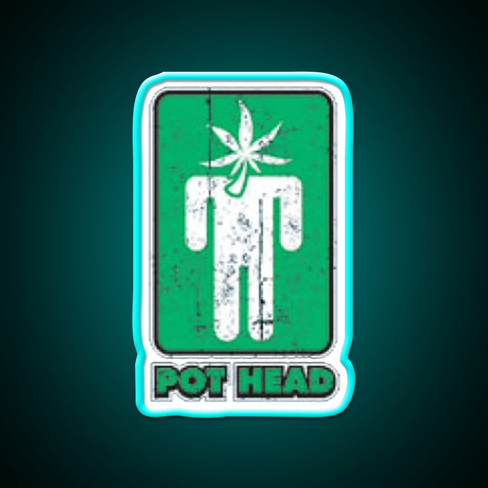 Pothead Hemp Inspired Green Leaf Led Neon Sign Rgb Color - Shineneon