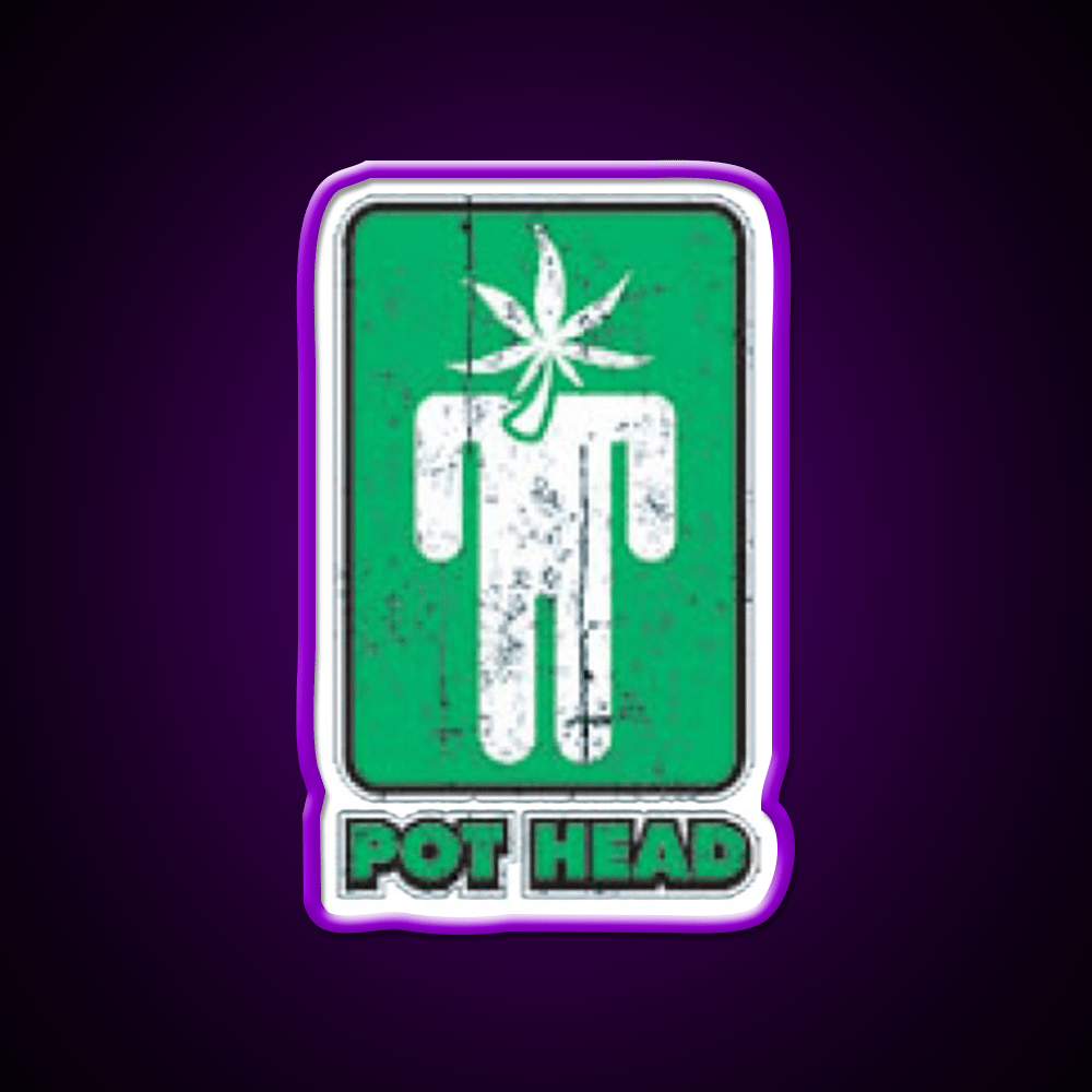 Pothead Hemp Inspired Green Leaf Led Neon Sign Rgb Color - Shineneon