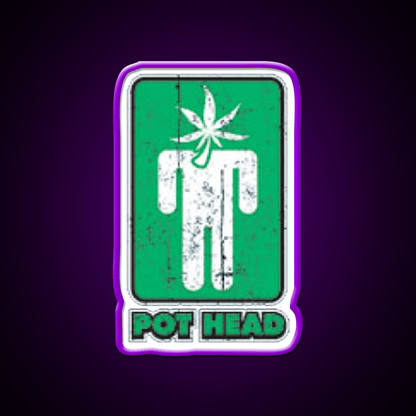 Pothead Hemp Inspired Green Leaf Led Neon Sign Rgb Color - Shineneon