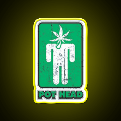 Pothead Hemp Inspired Green Leaf Led Neon Sign Rgb Color - Shineneon
