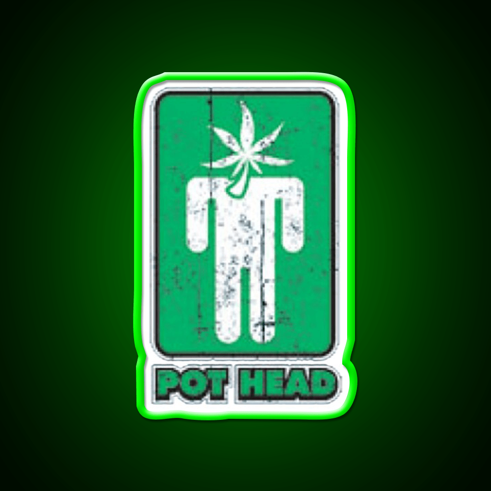 Pothead Hemp Inspired Green Leaf Led Neon Sign Rgb Color - Shineneon