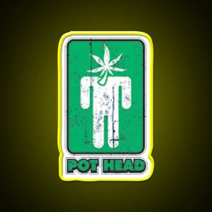 Pothead Hemp Inspired Green Leaf Led Neon Sign Rgb Color - LED neon sign view 7