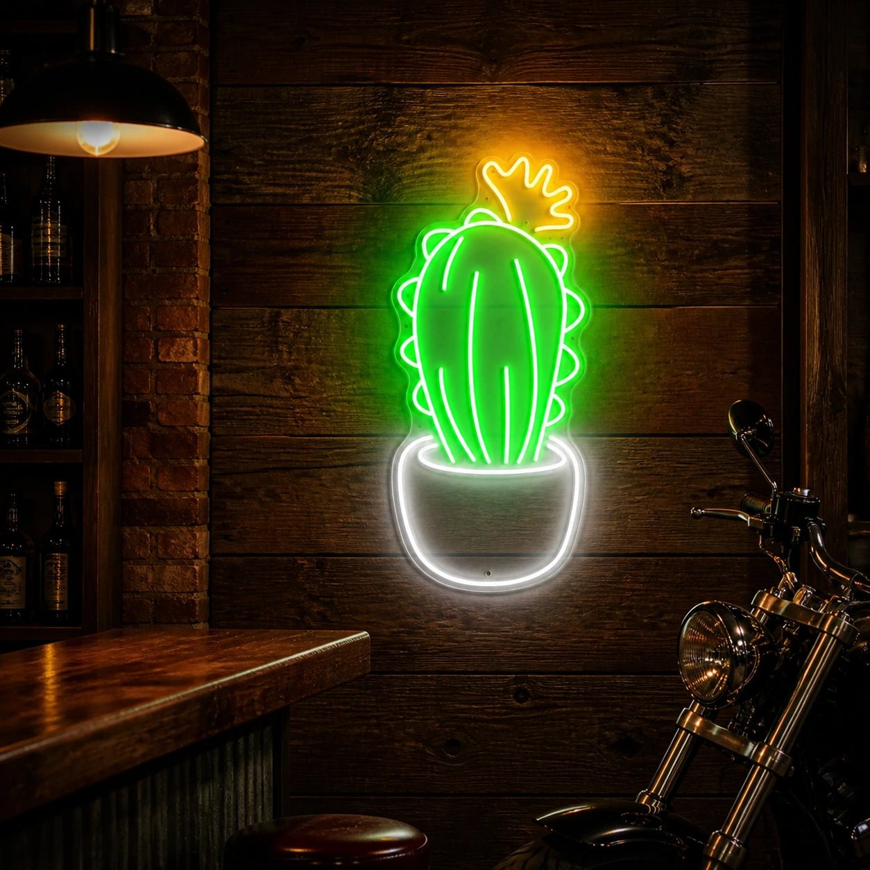 Potted Cactus Room Vintage LED Neon Sign - Shineneon