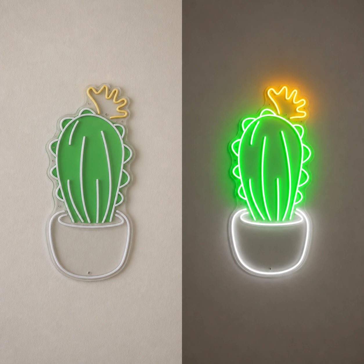 Potted Cactus Room Vintage LED Neon Sign - Shineneon