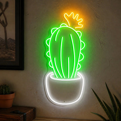Potted Cactus Room Vintage LED Neon Sign - Shineneon