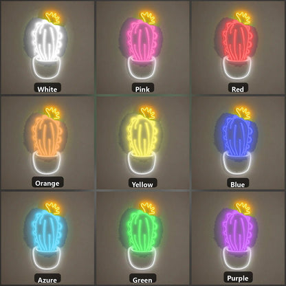 Potted Cactus Room Vintage LED Neon Sign - Shineneon