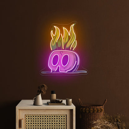 Potted Plant Skull Head Cartoon Led Neon Sign Light Custom Led Signs - Shineneon