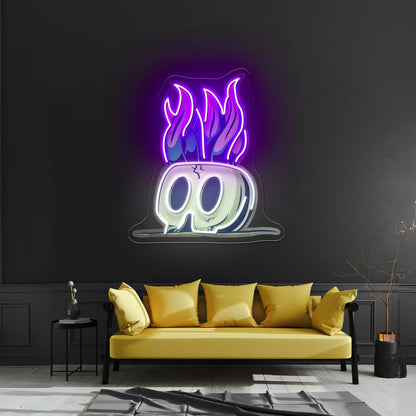 Potted Plant Skull Head Cartoon Led Neon Sign Light Custom Led Signs - Shineneon