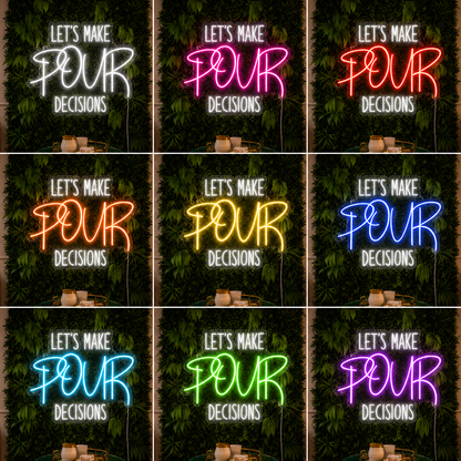 Pour Wall Decor LED Neon Sign color grid
