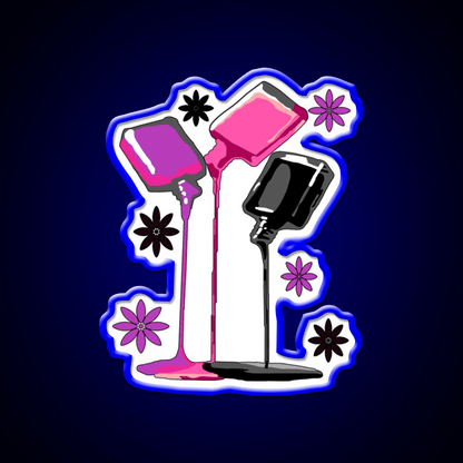Pouring Nail Polish Nail Salon Led Neon Sign Rgb Color - Shineneon