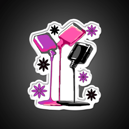Pouring Nail Polish Nail Salon Led Neon Sign Rgb Color - Shineneon