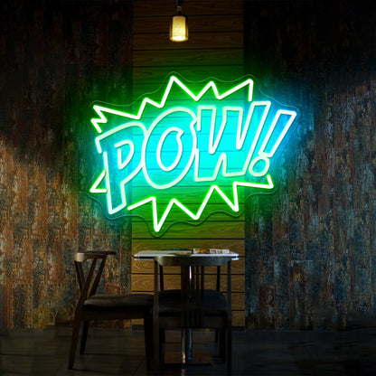 Pow Funny Led Enon Signs For Kids Room - Shineneon