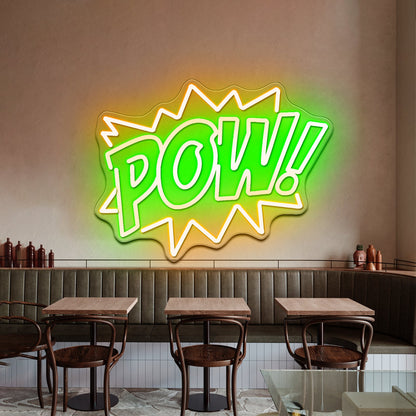 Pow Funny Led Enon Signs For Kids Room - Shineneon