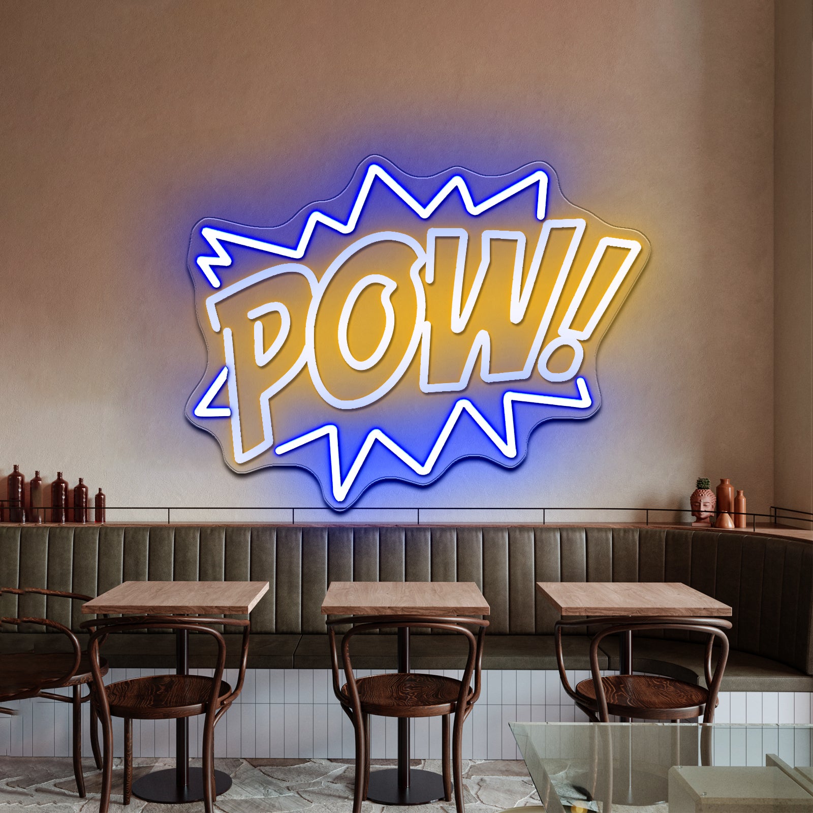 Pow Funny Led Enon Signs For Kids Room