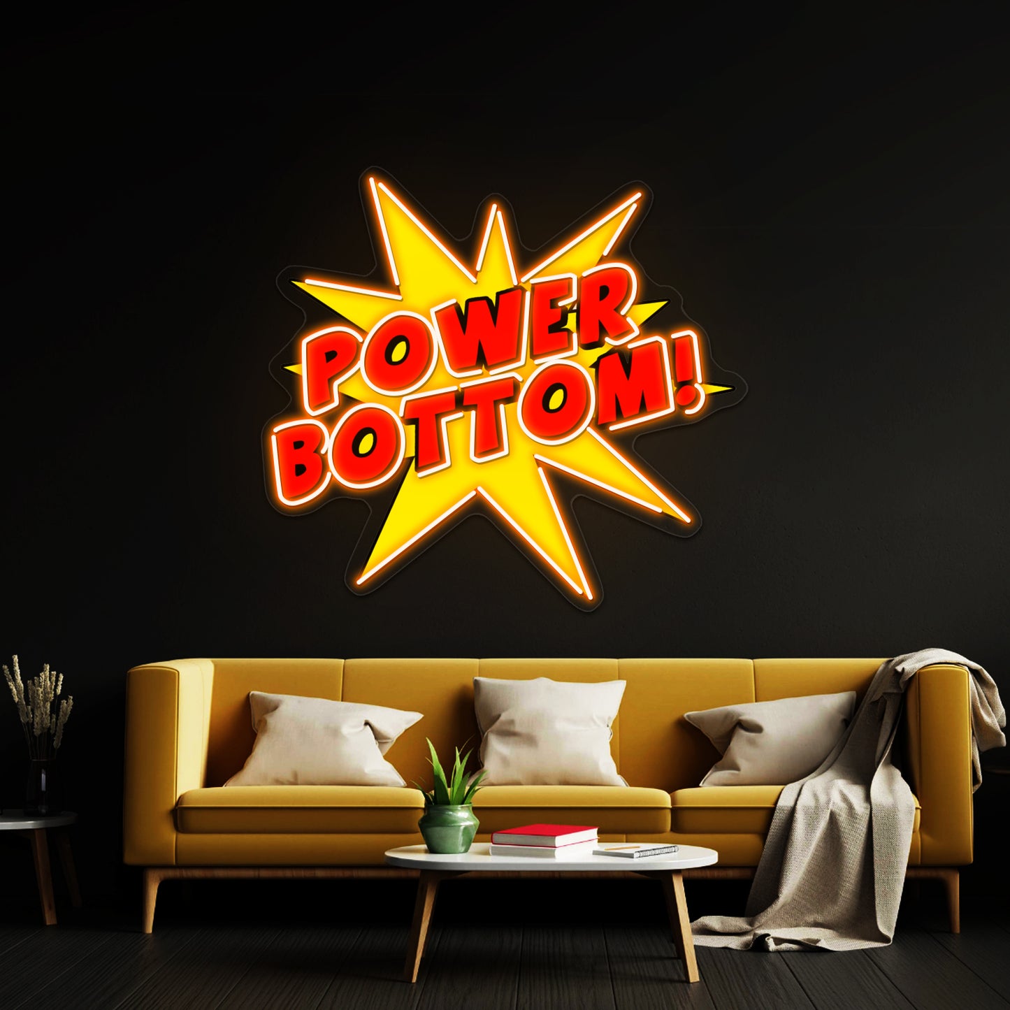 Power Bottom Artwork Led Signs For Bedroom