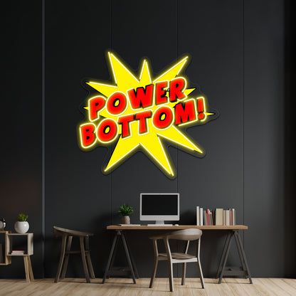 Power Bottom Artwork Led Signs For Bedroom