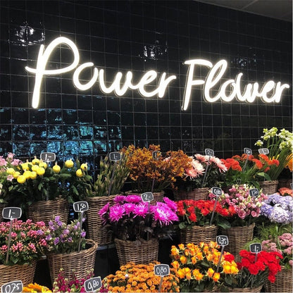 Power Flower 3D Frontlit Channel Letters Led Light Sign - Shineneon