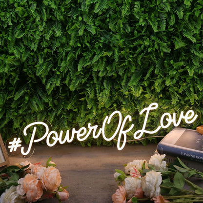 Power Of Love Yellow Led Neon Sign - Shineneon
