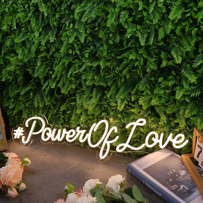 Power Of Love Yellow Led Neon Sign - Shineneon