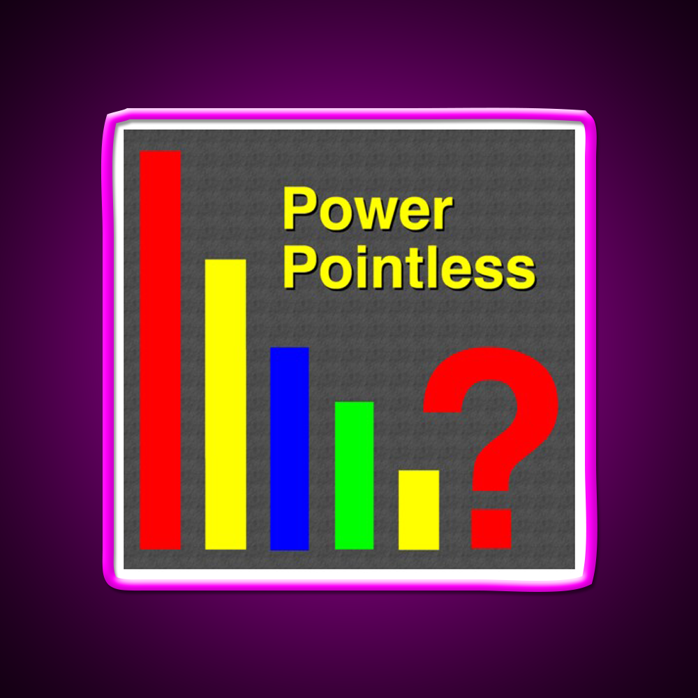 Power Pointless Man Cave Bar Led Neon Sign Rgb Color