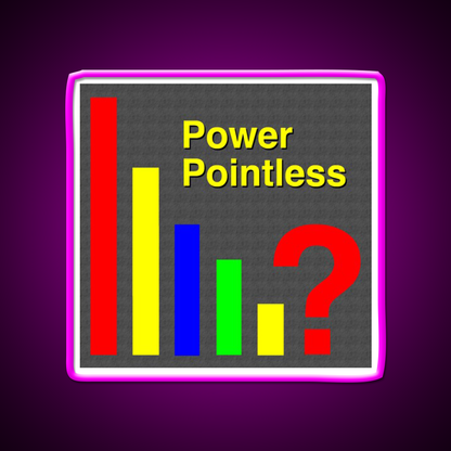 Power Pointless Man Cave Bar Led Neon Sign Rgb Color