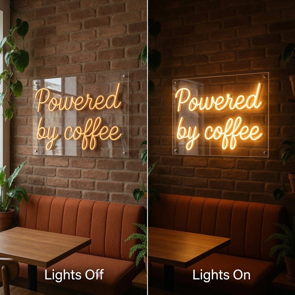 Powered By Coffee LED Neon Sign Home Art - Shineneon
