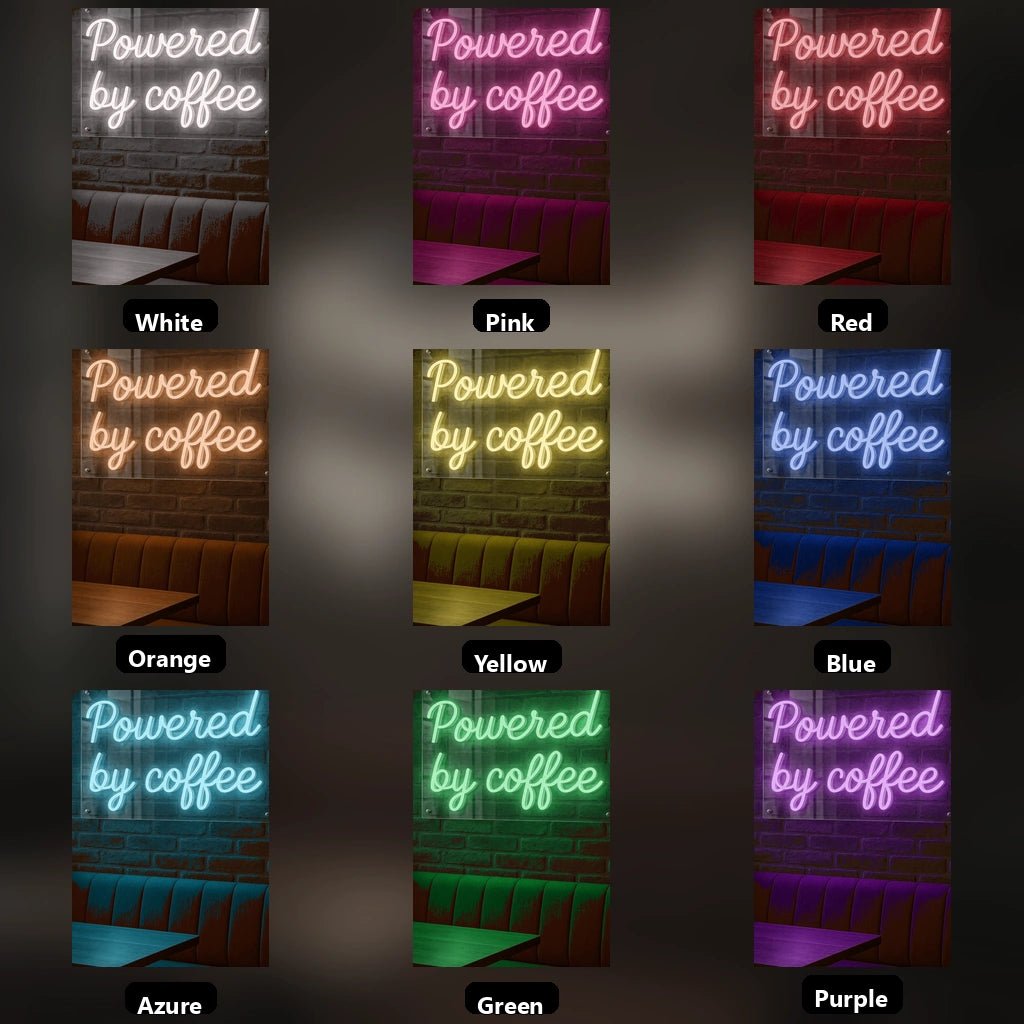 Powered By Coffee LED Neon Sign Home Art - Shineneon
