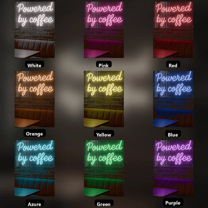 Powered By Coffee LED Neon Sign Home Art - Shineneon