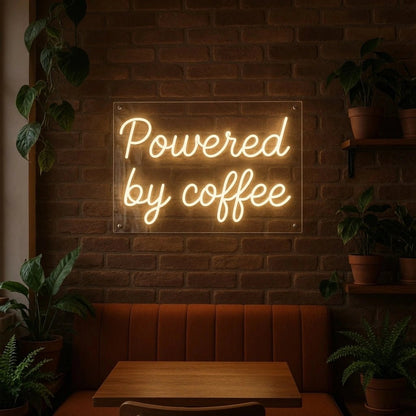 Powered By Coffee LED Neon Sign Home Art - Shineneon