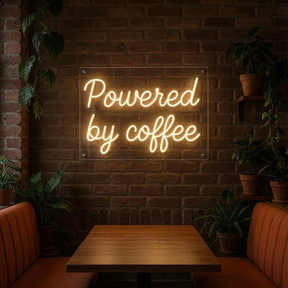 Powered By Coffee LED Neon Sign Wall Decor - 01 Original Product Image