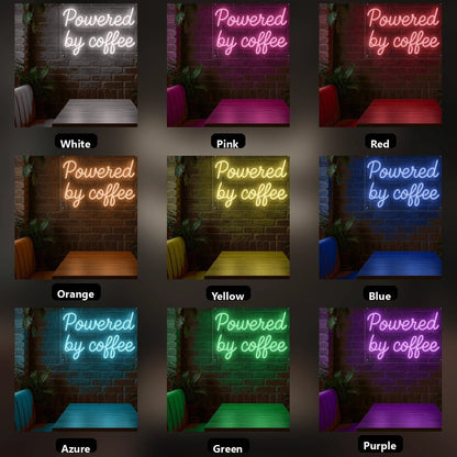 Powered By Coffee LED Neon Sign Wall Decor - Shineneon