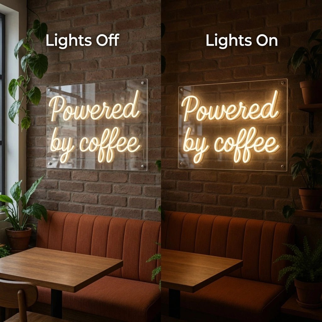 Powered By Coffee LED Neon Sign Wall Decor - Shineneon
