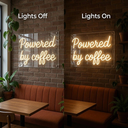 Powered By Coffee LED Neon Sign Wall Decor - Shineneon