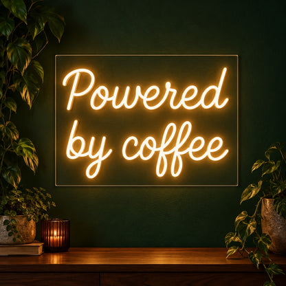 Powered By Coffee LED Neon Sign - product hero