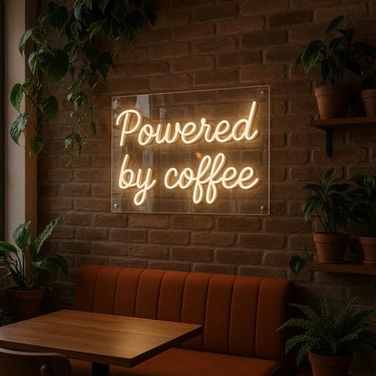 Powered By Coffee Wall Decor LED Neon Sign - 01 Original Product Image