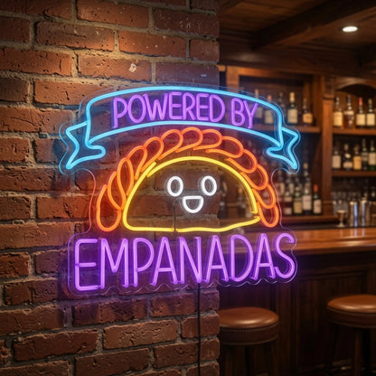 Powered By Empanadas LED Neon Sign - 02 High-Converting Product Image