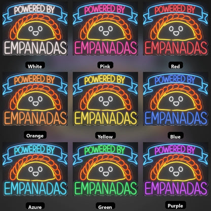 Powered By Empanadas LED Neon Sign - 05 Color Grid