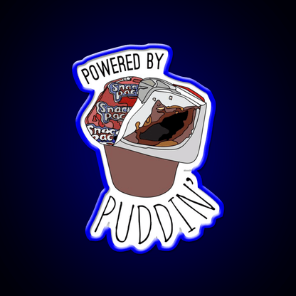 Powered By Puddin Snack Food Led Neon Sign Rgb Color - Shineneon