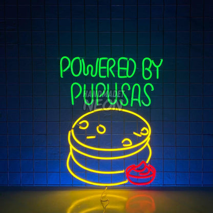 Powered By Pupusas Led Neon Sign Pupusas Restaurant Opening Gifts | Shineneon
