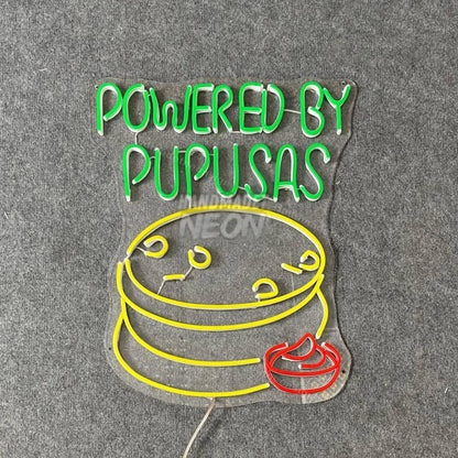 Powered By Pupusas Led Neon Sign Pupusas Restaurant Opening Gifts | Shineneon