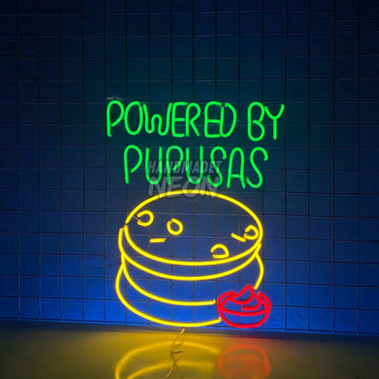 Powered By Pupusas Led Neon Sign Pupusas Restaurant Opening Gifts | Shineneon