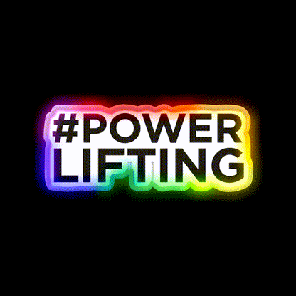Powerlifting Gym Fitness Led Neon Sign Rgb Color