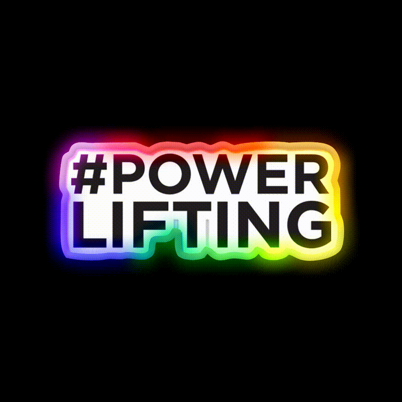 Powerlifting Gym Fitness Led Neon Sign Rgb Color