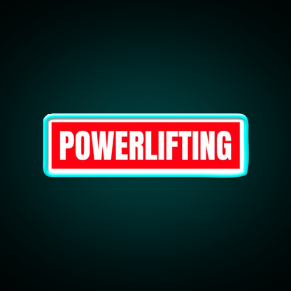 Powerlifting Red Logo Gym Fitness Led Neon Sign Rgb Color