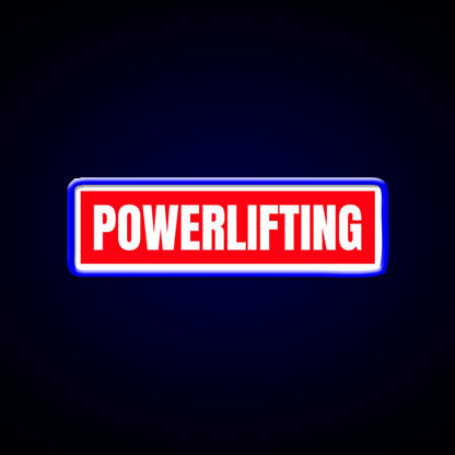 Powerlifting Red Logo Gym Fitness Led Neon Sign Rgb Color